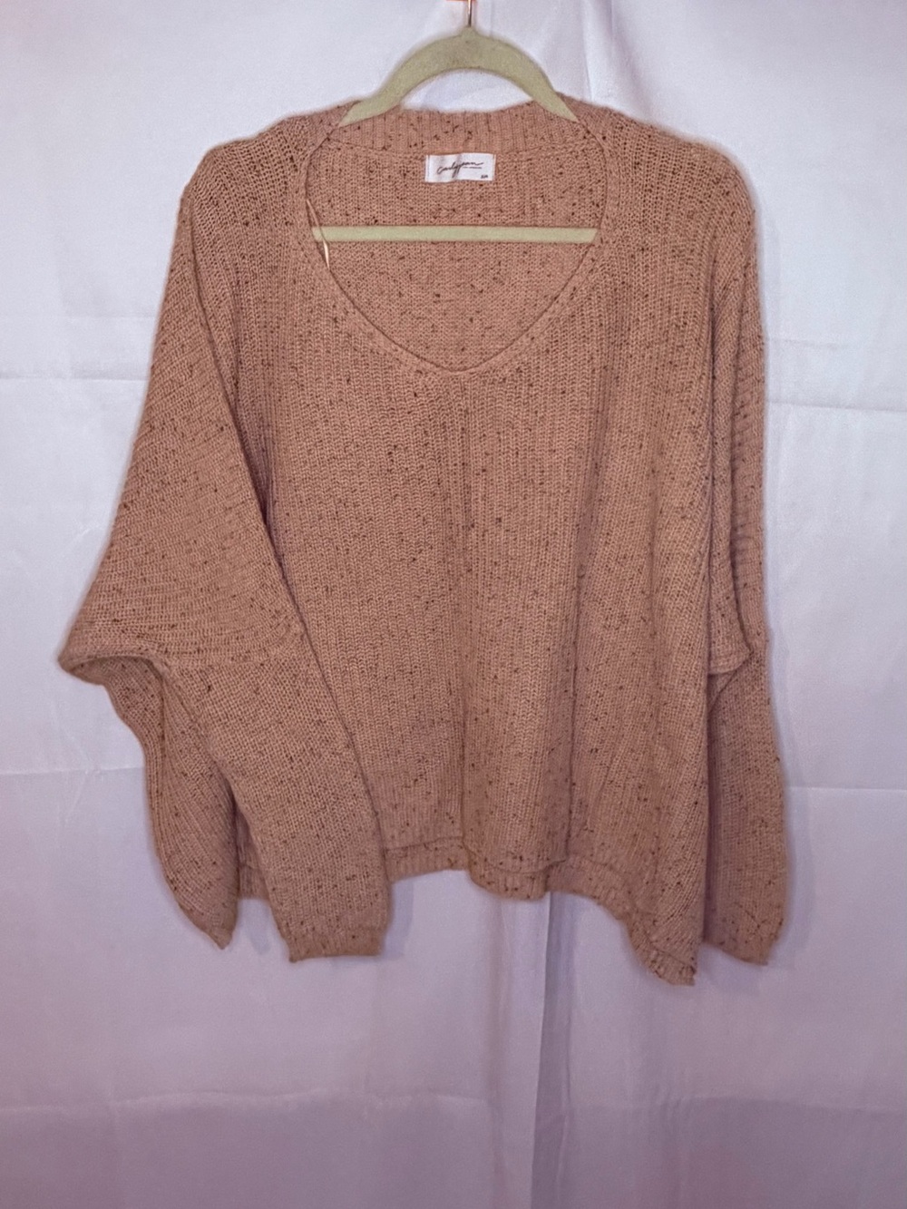 CJLA Rhea Speckled Scoop Neck Knit Sweater in pink